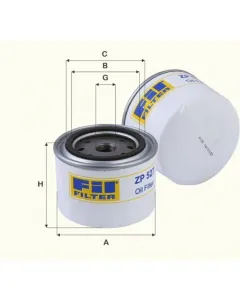 Filtro de aceite roscado ZP527