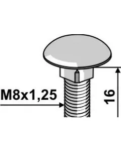 Round head screw