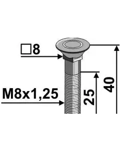 Screw M8x1,25 - 1