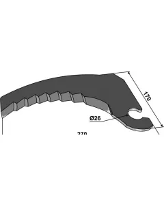 Round bale knives