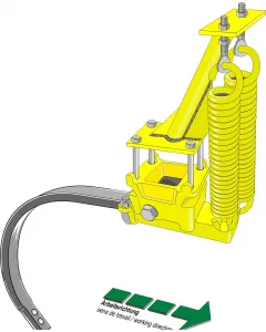 Heavy cultivator suspension