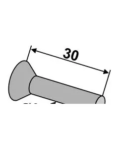 Countersunk rivets for metal