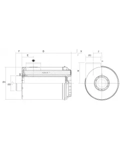 B150059 air filter (RadialSeal Erb2)