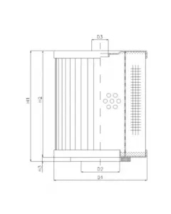 Élément de filtre hydraulique D221C25 (filtre d'impression)