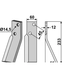 Dentes de rotor, versão direita