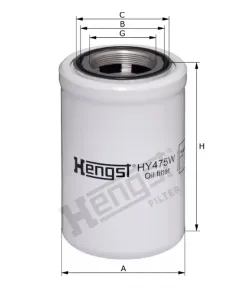 Hy475W hydraulic filter spinon