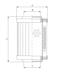 RVR10095B10B Hydraulic filter element (return filter)