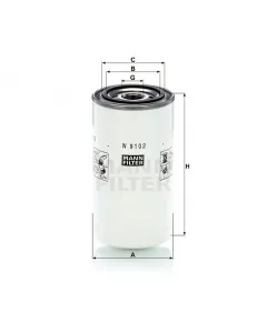 W 9102 Filtro dell'olio Spinon