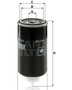 Fuel exchange filter