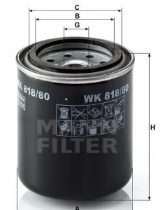 Fuel exchange filter